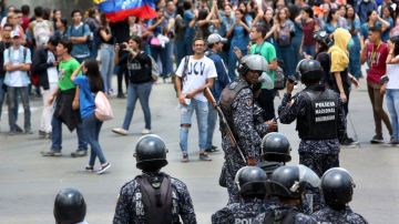 Manifestantes salieron a las calles en Venezuela.