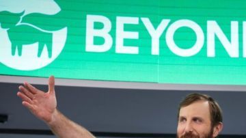 Las acciones de Beyond Meat subieron en la Bolsa.