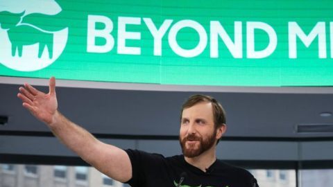Las acciones de Beyond Meat subieron en la Bolsa.