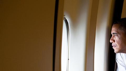 Barack Obama sobrevolando Cuba luego de su histórica visita.