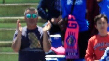 Los jugadores del Getafe celebran su segundo gol ante el Girona. La Liga se define.