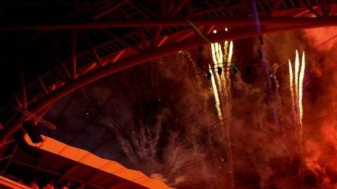 Ceremonia inaugural del estadio Al Wakrah para la Copa Mundial de la FIFA Catar 2022.