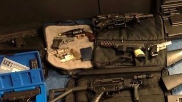 Parte de las armas de fuego incautadas