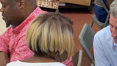 De Blasio el sábado 18 de mayo en Orangeburg, Carolina del Sur