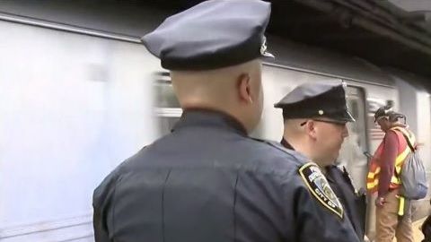 NYPD en la estación de la calle 23 con 6ta Av