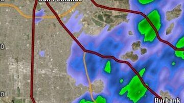 Imágenes de la zona donde se presentaron precipitaciones a la 1:10 pm del 22 de mayo. El frente de lluvia se está moviendo hacia el sur.