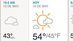 Parcialmente nublado y fresco.