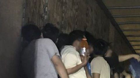 Los inmigrantes en el camión.