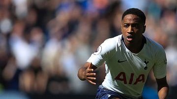 LONDON, ENGLAND - MAY 12: Kyle Walker-Peters of Tottenham Hotspur during the Premier League match between Tottenham Hotspur and Everton FC at Tottenham Hotspur Stadium on May 12, 2019 in London, United Kingdom. (Photo by Marc Atkins/Getty Images)