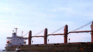 La foto del carguero.