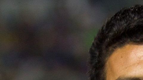 Salvador Cabañas durante su homenaje en 2014 con los Jaguares de Chiapas y las Águilas del América.