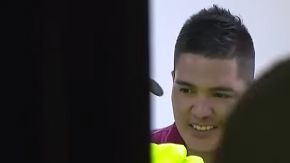 A Juan Valderrama se le vio sonriente en su primera audiencia judicial.