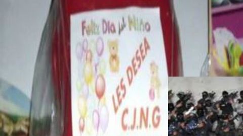 CJNG regala juguetes a niños en Veracruz