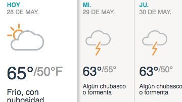 Frío con nubosidad variable.