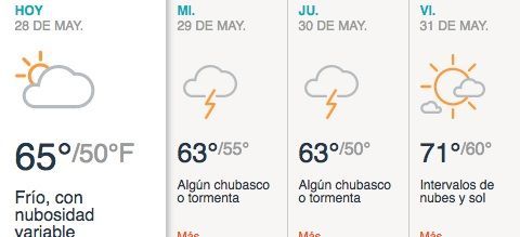 Frío con nubosidad variable.