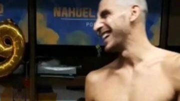 En las redes sociales circula una imagen de Nahuel Guzmán completamente rapado