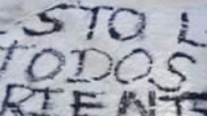 La narcomanta hallada en Tijuana.