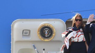 Donald y Melania Trump a su llegada a Reino Unido.