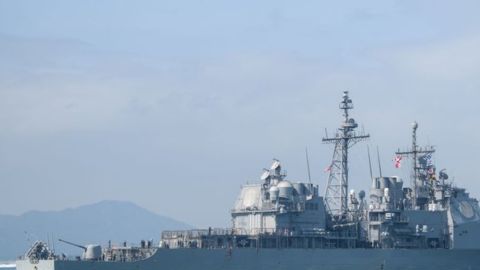 El USS Chancellorsville pertenece a la Séptima Flota de EE.UU. Getty Images