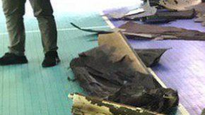 La televisión iraní divulgó imágenes de los restos del dron.