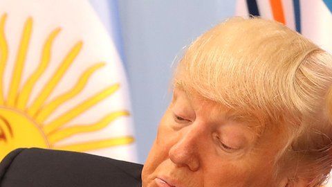 Angela Merkel y Donald Trump en el G20 en 2017.