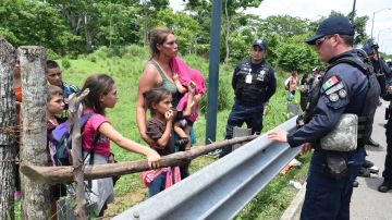 Miigrantes centroamericanos en la frontera con Chiapas (México)