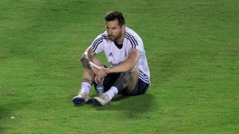 El jugador de la selección de fútbol de Argentina Lionel Messi.