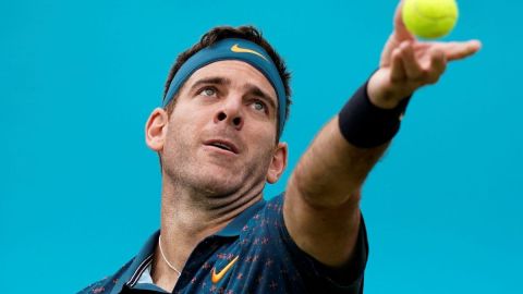 El tenista argentino Juan Martín del Potro sufrió otra lesión en la rodilla.