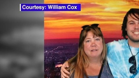 Leyla y su hijo WIlliam Cox