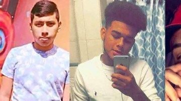 Las cuatro víctimas: Justin Llivicura, Jefferson Villalobos, Michael López  y Jorge Tigre