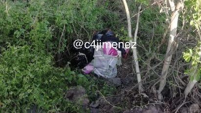 El cadáver estaba embolsado en una paraje