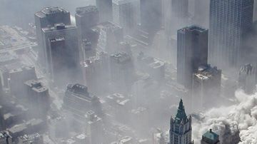 Una de las explosiones el 11 de septiembre de 2001