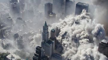 Una de las explosiones el 11 de septiembre de 2001