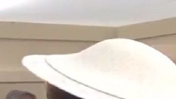 La escena resultó divertida para la pareja presidencial.