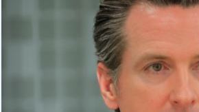 Gavin Newsom, ex alcalde de San Francisco, vice gobernador y aspirante a gobernador de California durante su entrevista con La Opinion (Foto: Alvaro Corzo)