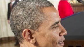 Ausheva en fila pasa saludar a Obama en 2012