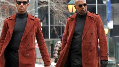 Jessie T. Usher y Samuel L. Jackson en "Shaft"