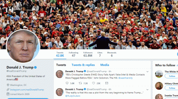 La cuenta @realDonaldTrump tiene más de 60 millones de seguidores.