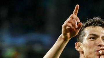 El delantero mexicano del PSV Eindhoven Hirving Lozano.