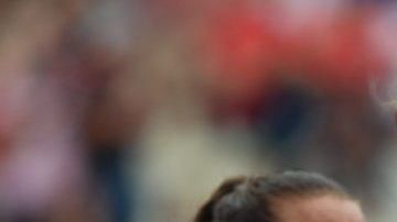 La capitana de la selección estadounidense Megan Rapinoe celebra su segundo gol conseguido ante España en el Mundial de Francia 2019.