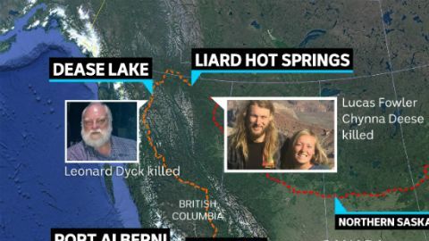 Rastreo de las tres víctimas y los dos sospechosos