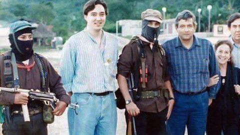 El presidente de México con el Subcomandante Marcos,