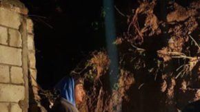 Las intensas lluvias provocaron el deslave