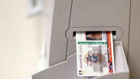 Imagen de una licencia de conducir en Puerto Rico.