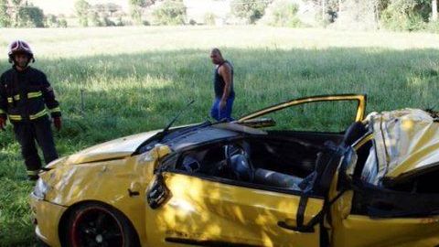 Así quedó el auto accidentado.