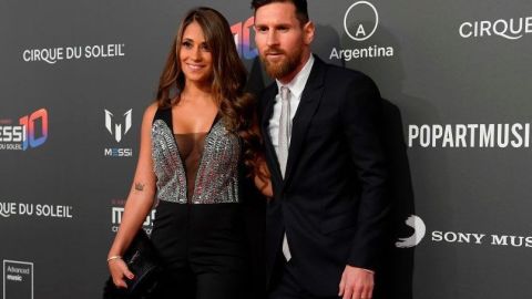 Messi y Antonela.