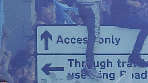 Celebración del título del Manchester City.