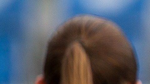 Florijana Ismaili previo a un encuentro con su selección.