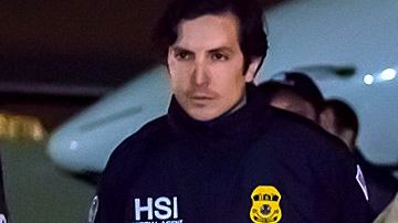 Joaquín "El Chapo" Guzmán cuando fue entregado a autoridades de EEUU.