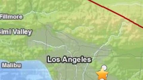 Epicentro del sismo registrado en el sur de California cerca de La Habra.